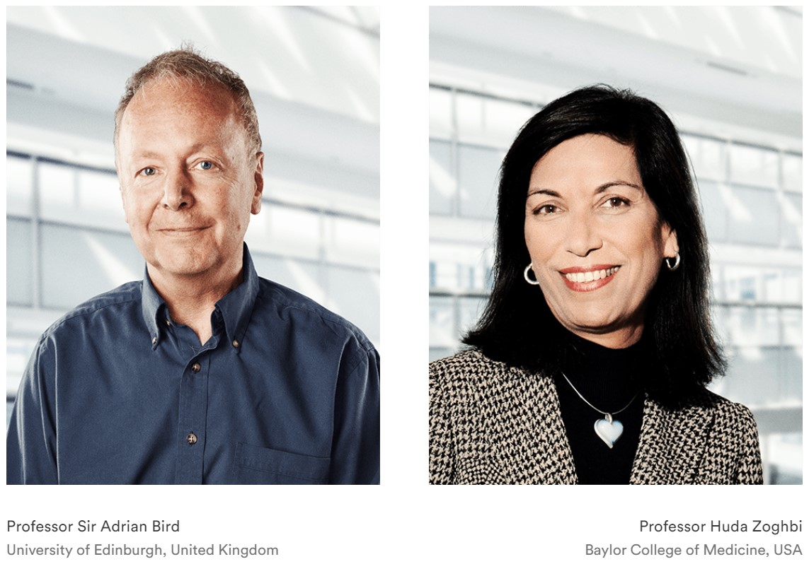 Professor Huda Zoghbi and Professor Sir Adrian Bird have been awarded The Brain Prize 2020